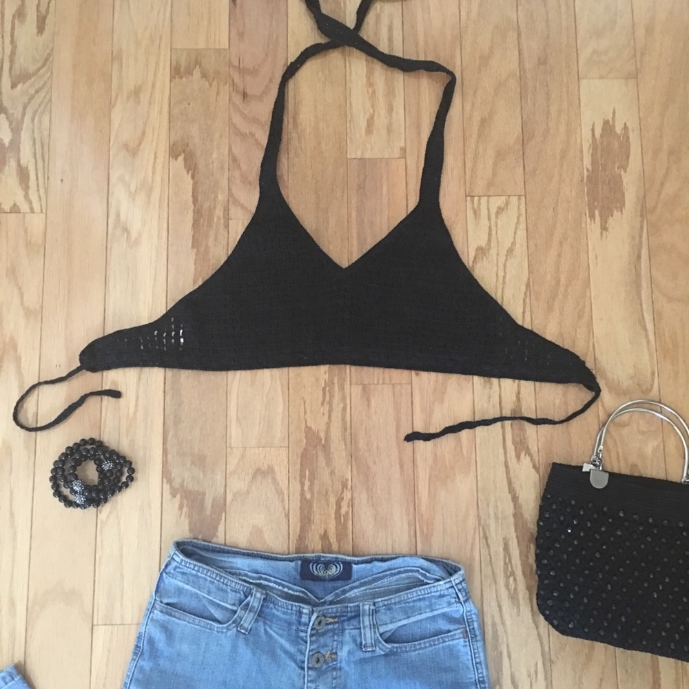 NWOT - Krashetta by Papillon Crochet Halter Top